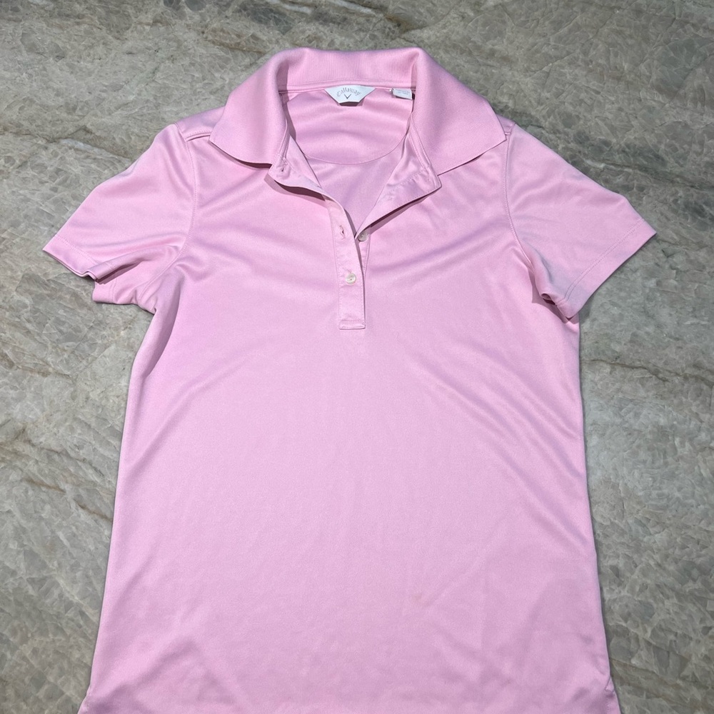 Callaway Pink Short-Sleeve Polo - Picture 1 of 4